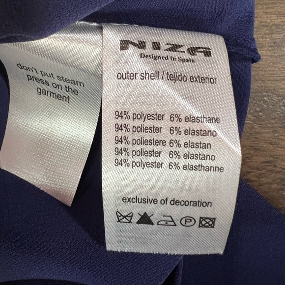 Niza Retro style navy blue sequin beaded cocktail dress size 12 - Picture 5 of 6